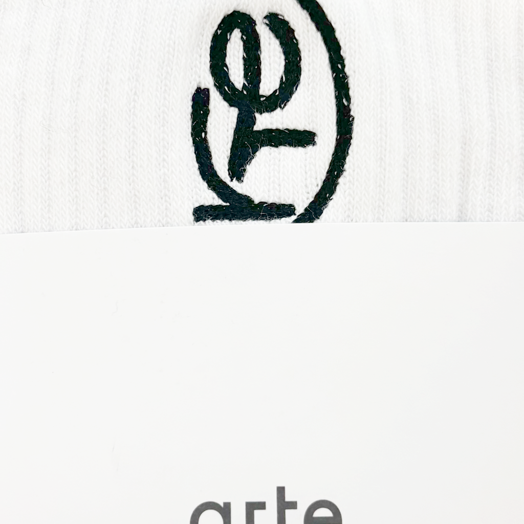 Swirl Uniform Socks White