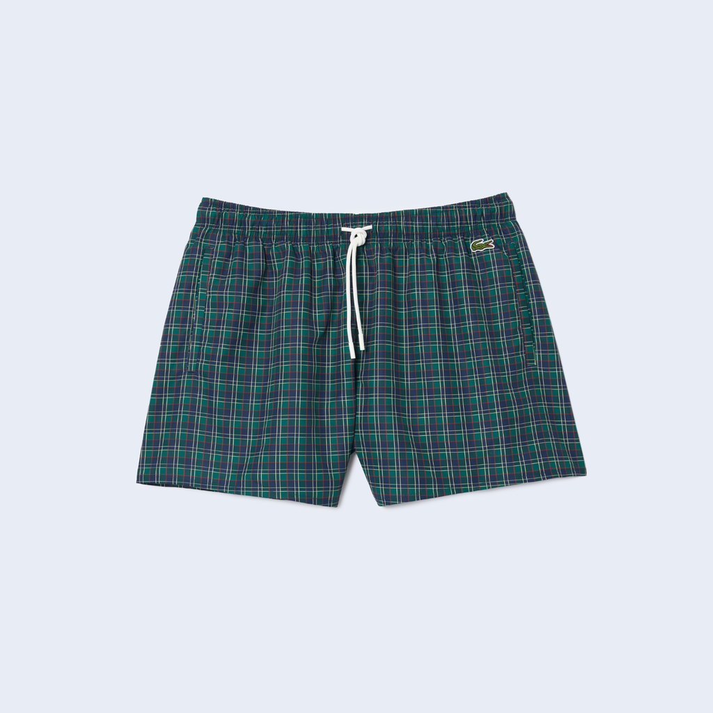 Checked Swim Shorts Green / Navy