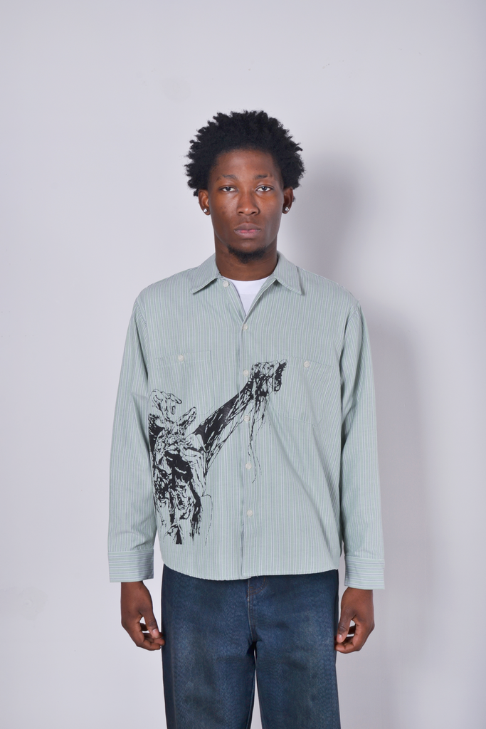 Tangle Shirt Longsleeve White / Green