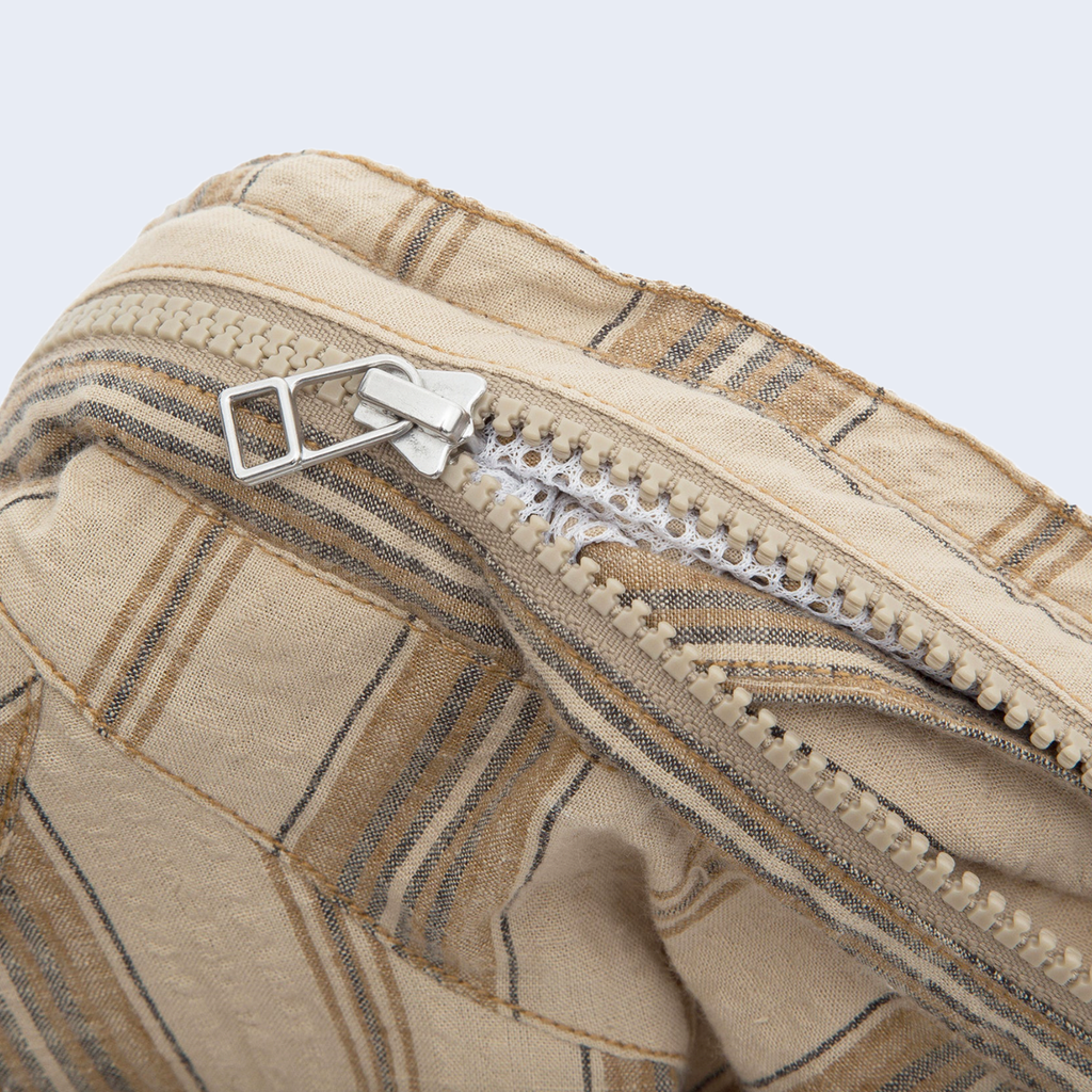 Beyond Zip Through Beige Stripe