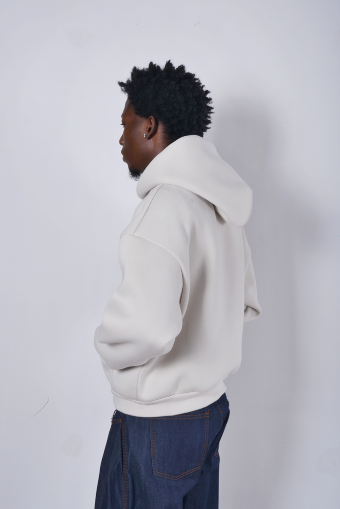 V2 Zipped Hoodie Bone