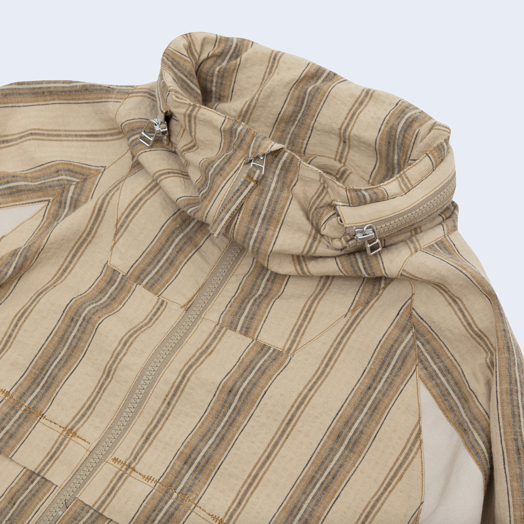 Beyond Zip Through Beige Stripe