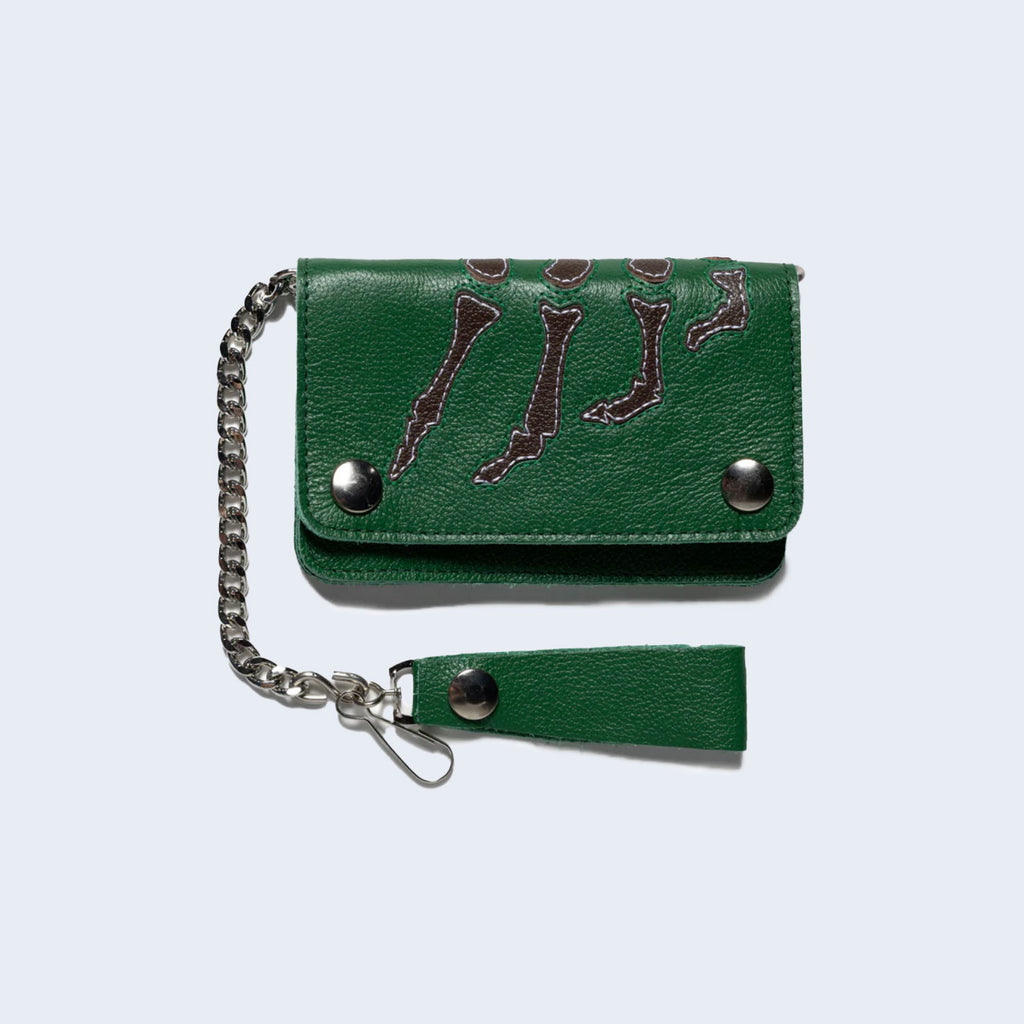 Vanson Bones Chain Wallet Green