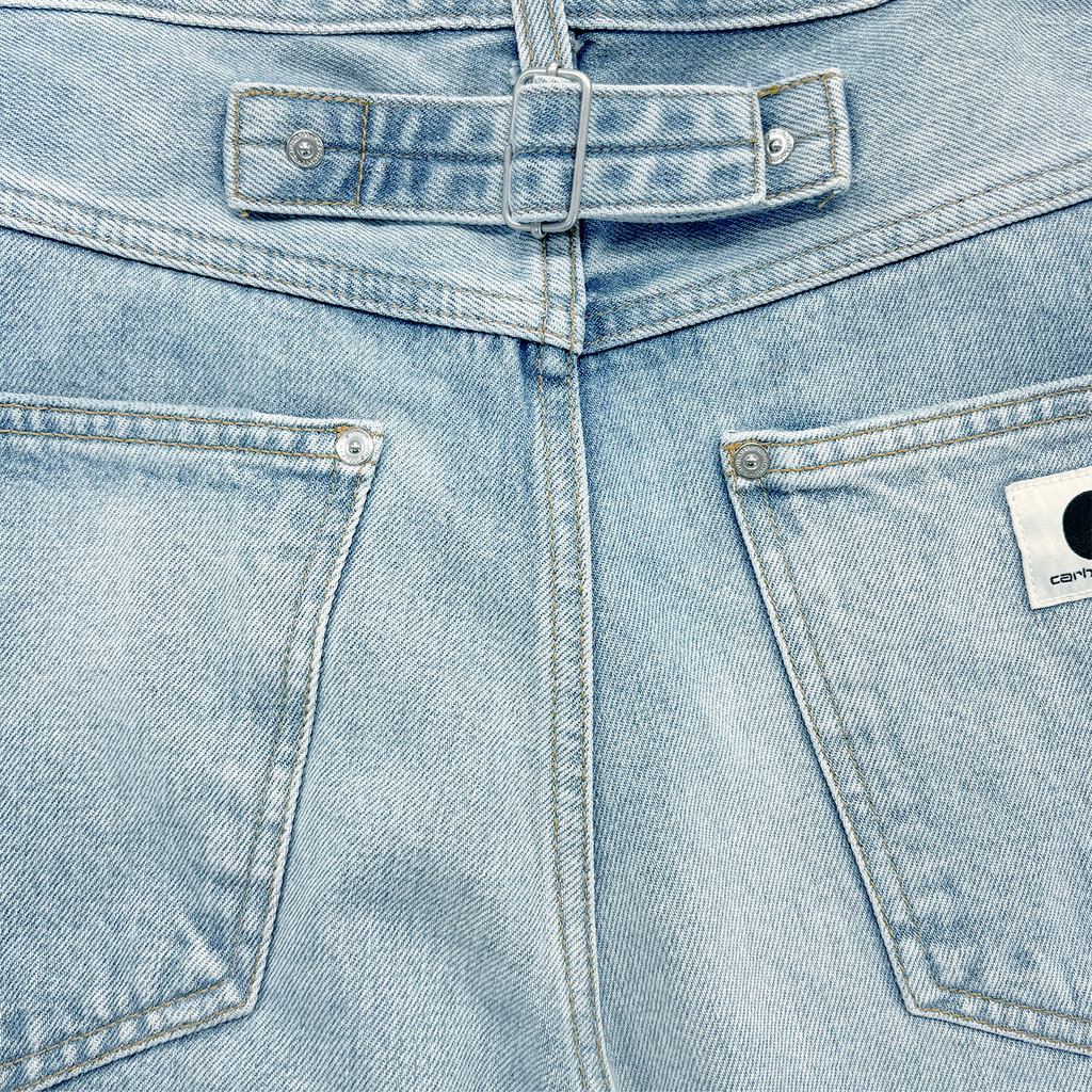 W' Belmont Short Blue Heavy Worn Bleached