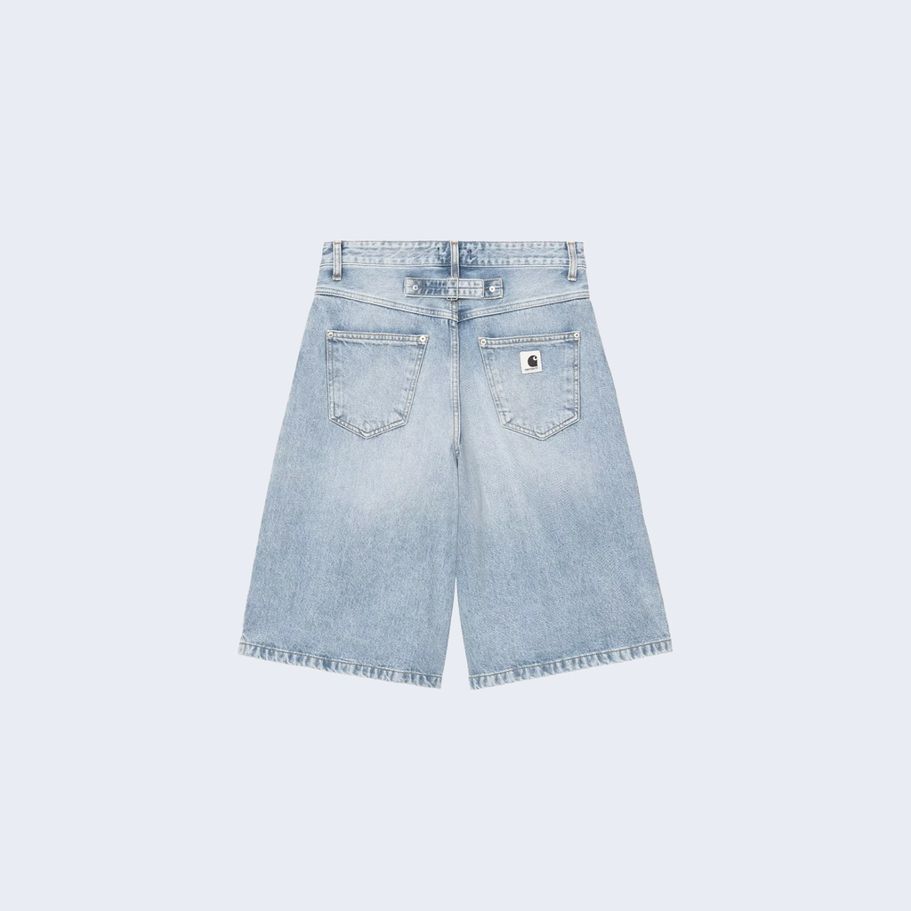 W' Belmont Short Blue Heavy Worn Bleached