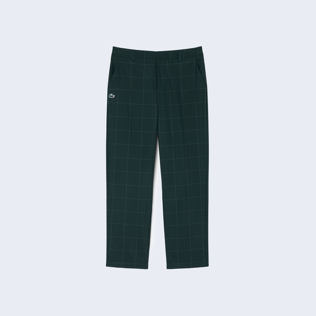 Water-repellent Checkered Golf Pants Green