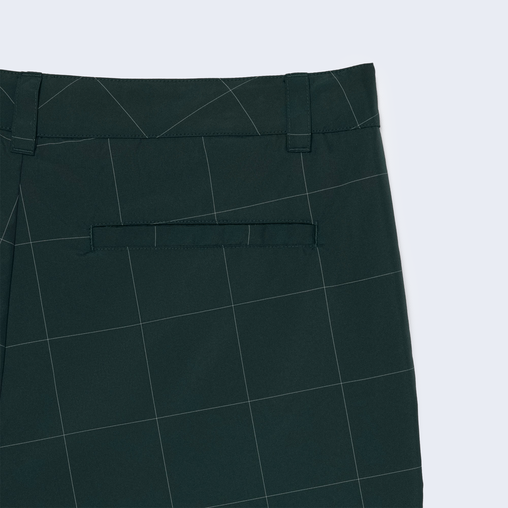 Water-repellent Checkered Golf Pants Green
