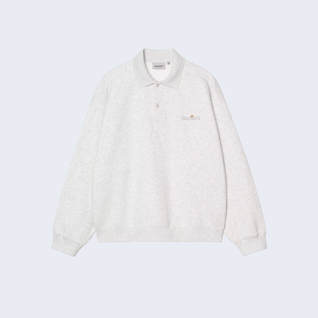 WIP Label Polo Sweatshirt Ash Heather