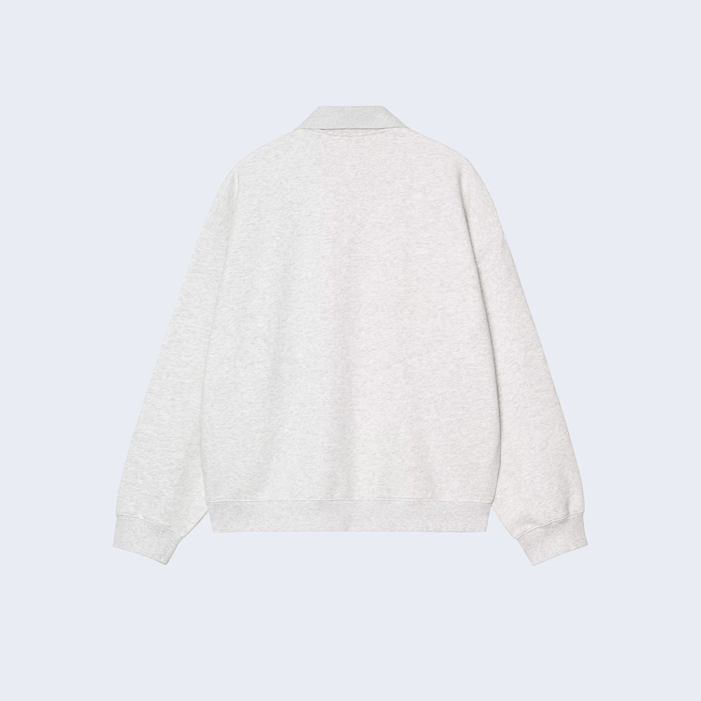 WIP Label Polo Sweatshirt Ash Heather