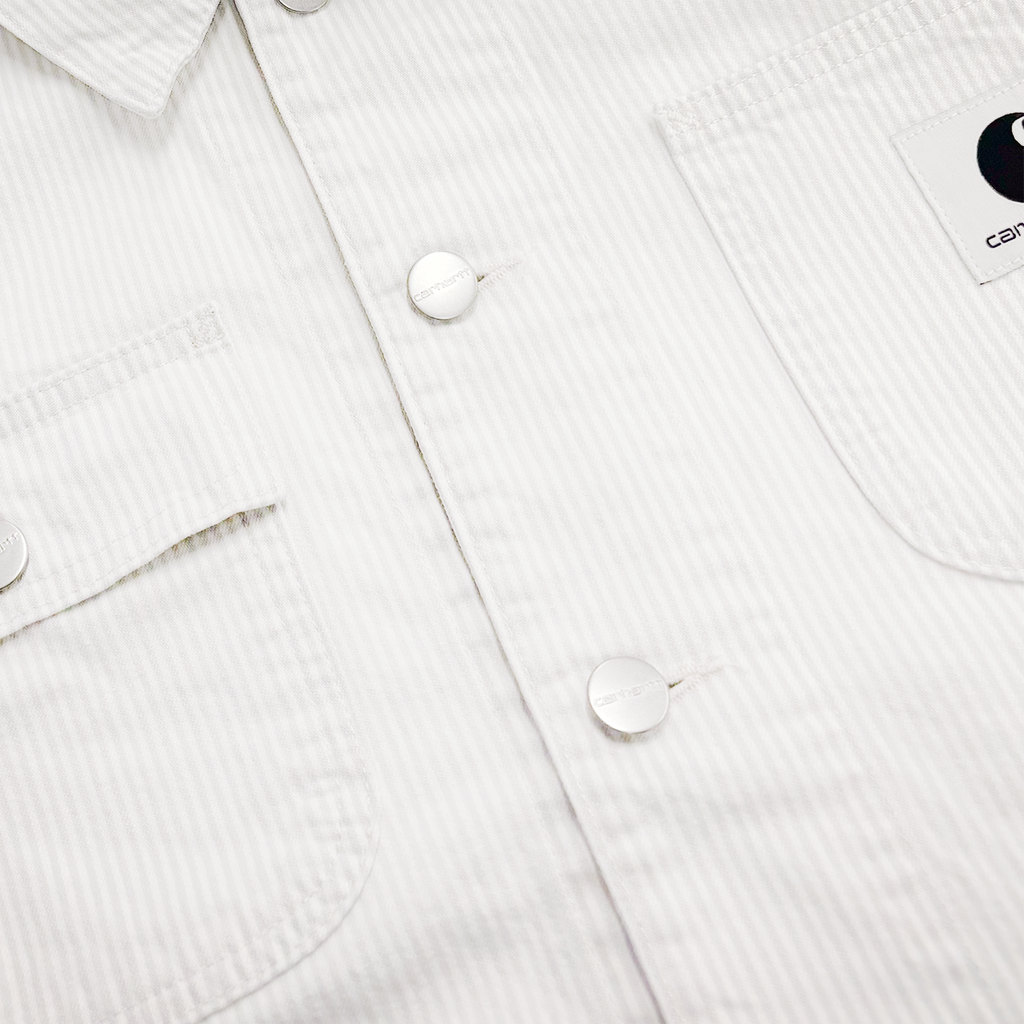 W' Mercer Chore Coat Stripe Graphite / Wax Bleached