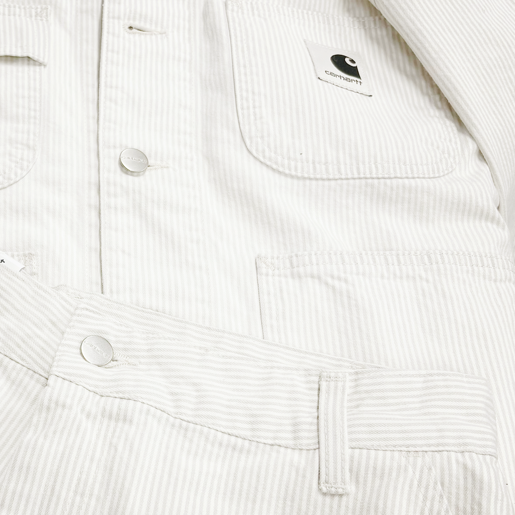 W' Mercer Chore Coat Stripe Graphite / Wax Bleached