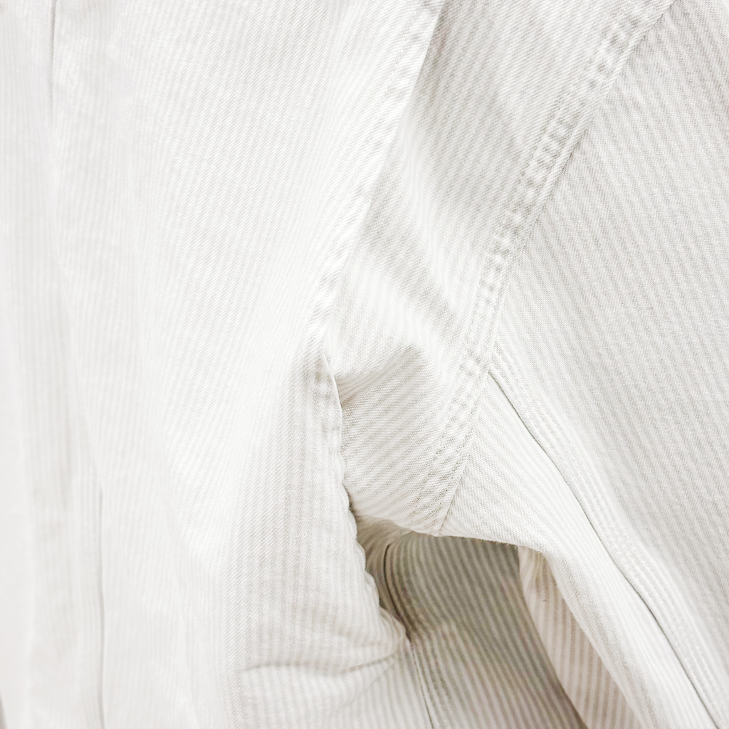 W' Mercer Chore Coat Stripe Graphite / Wax Bleached