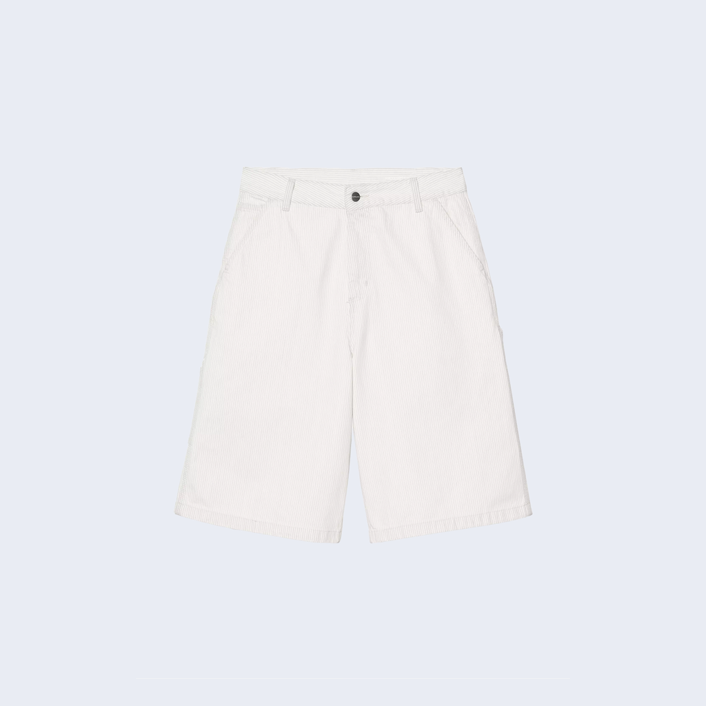 W' Mercer Single Knee Short Stripe Graphite / Wax Stone Washed