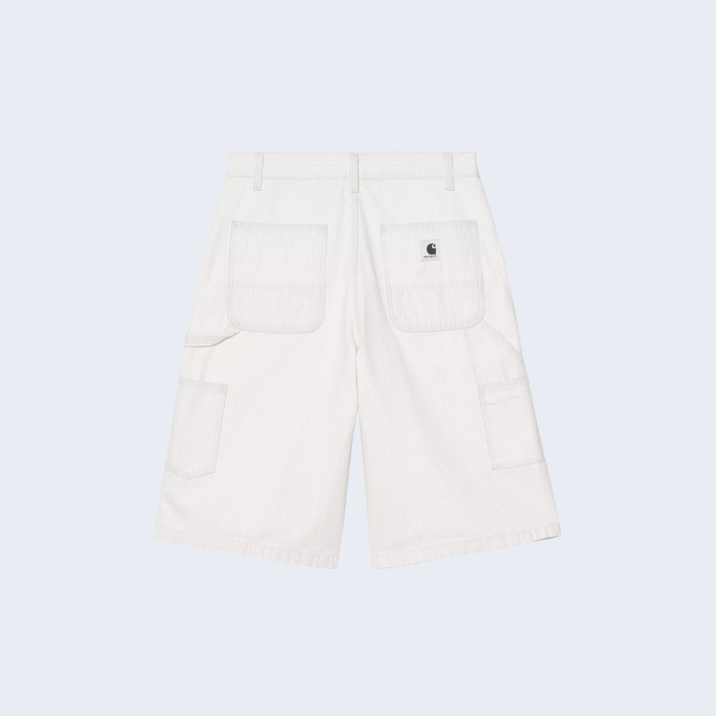 W' Mercer Single Knee Short Stripe Graphite / Wax Stone Washed