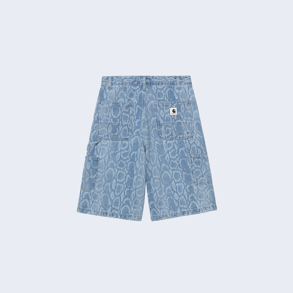 W'Snake Nixon Double Knee Short Camo Blue Bleached