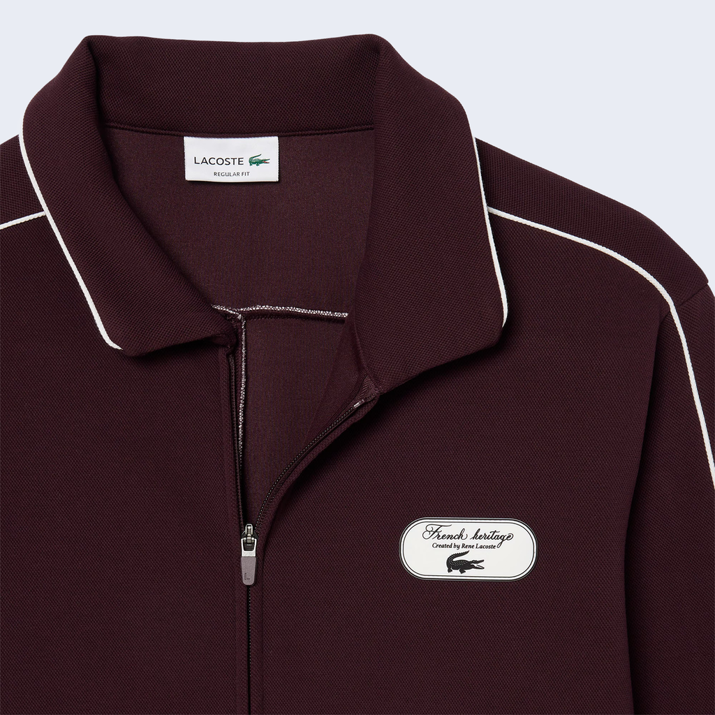 Zipped Tennis Jacket Burgundy