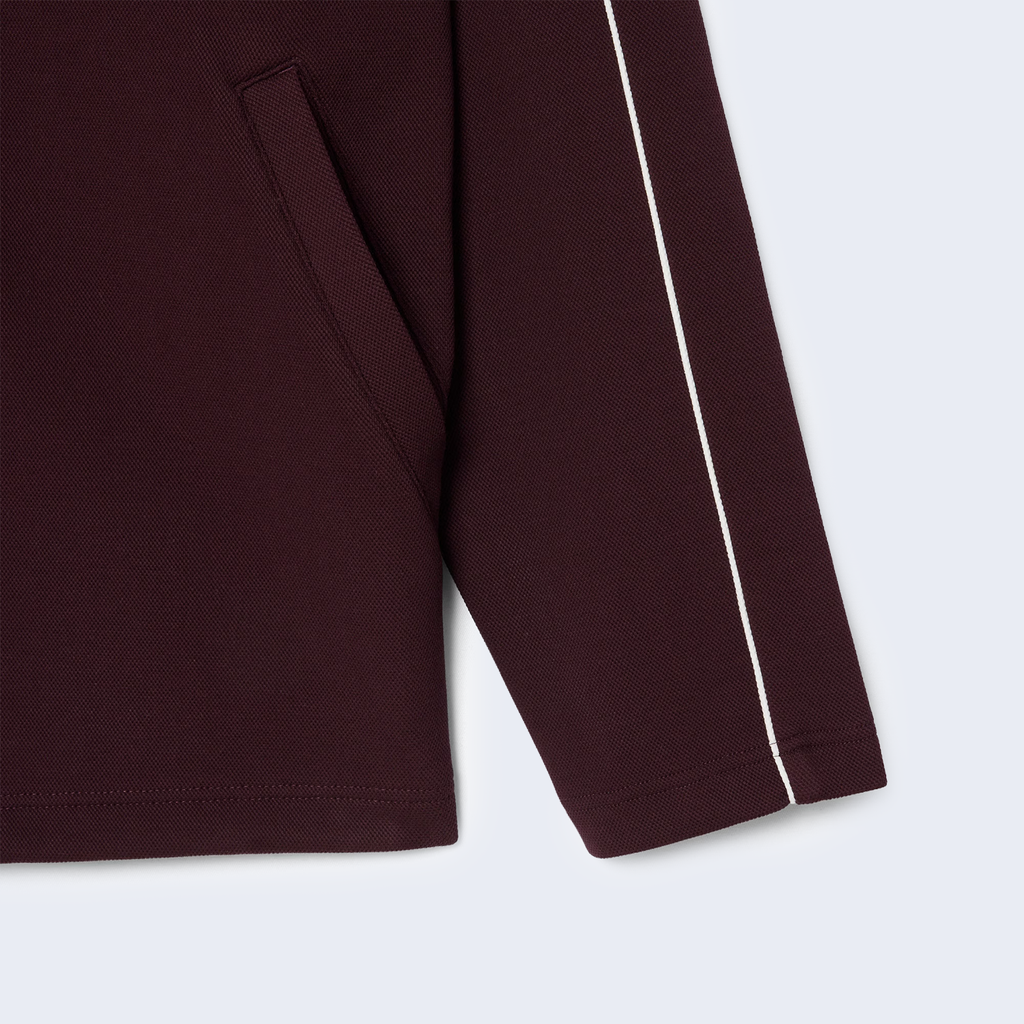 Zipped Tennis Jacket Burgundy