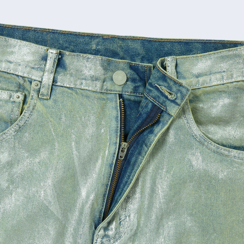 Metal Relaxed Jeans Silver