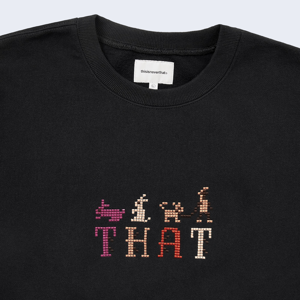 That Embroidered Crewneck Black