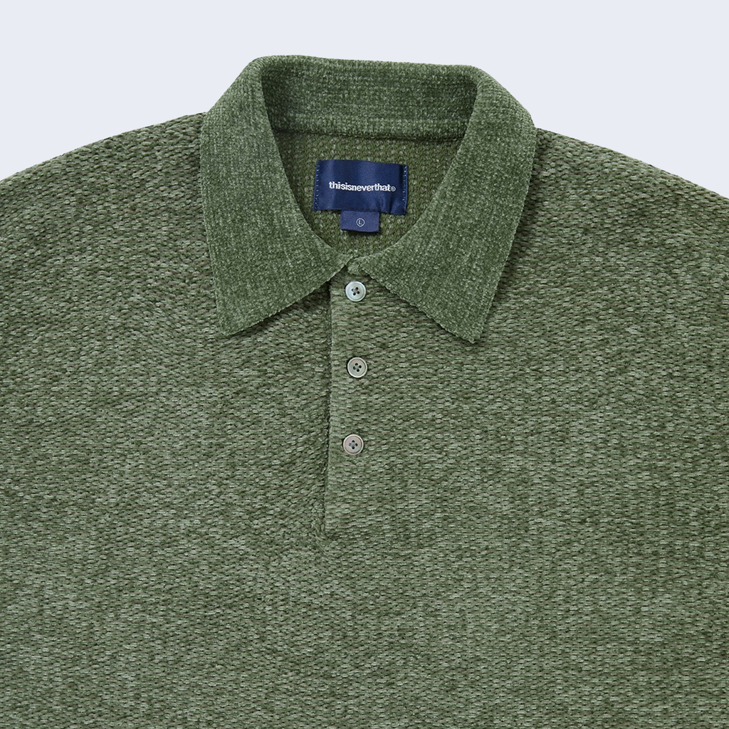 Velvet Knit Polo Green