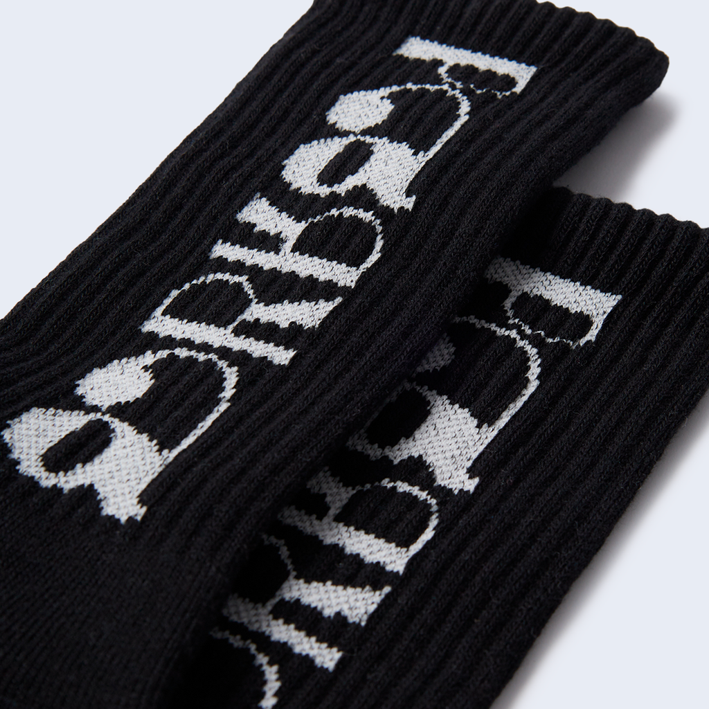 Tokyo Logo Crew Socks Black