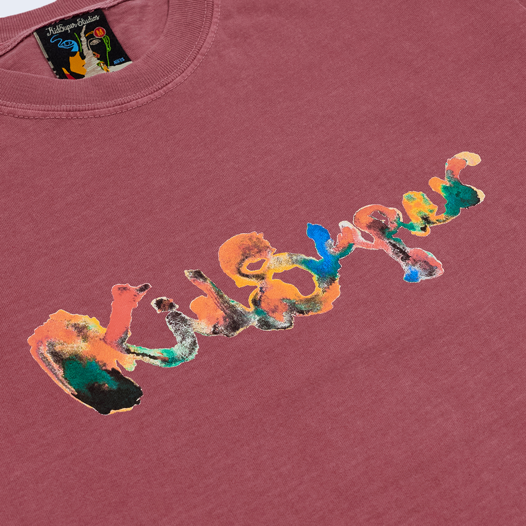 Watercolor Tee Burgundy