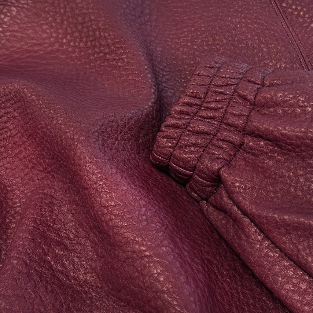 Basic Leather Jacket Bordeaux