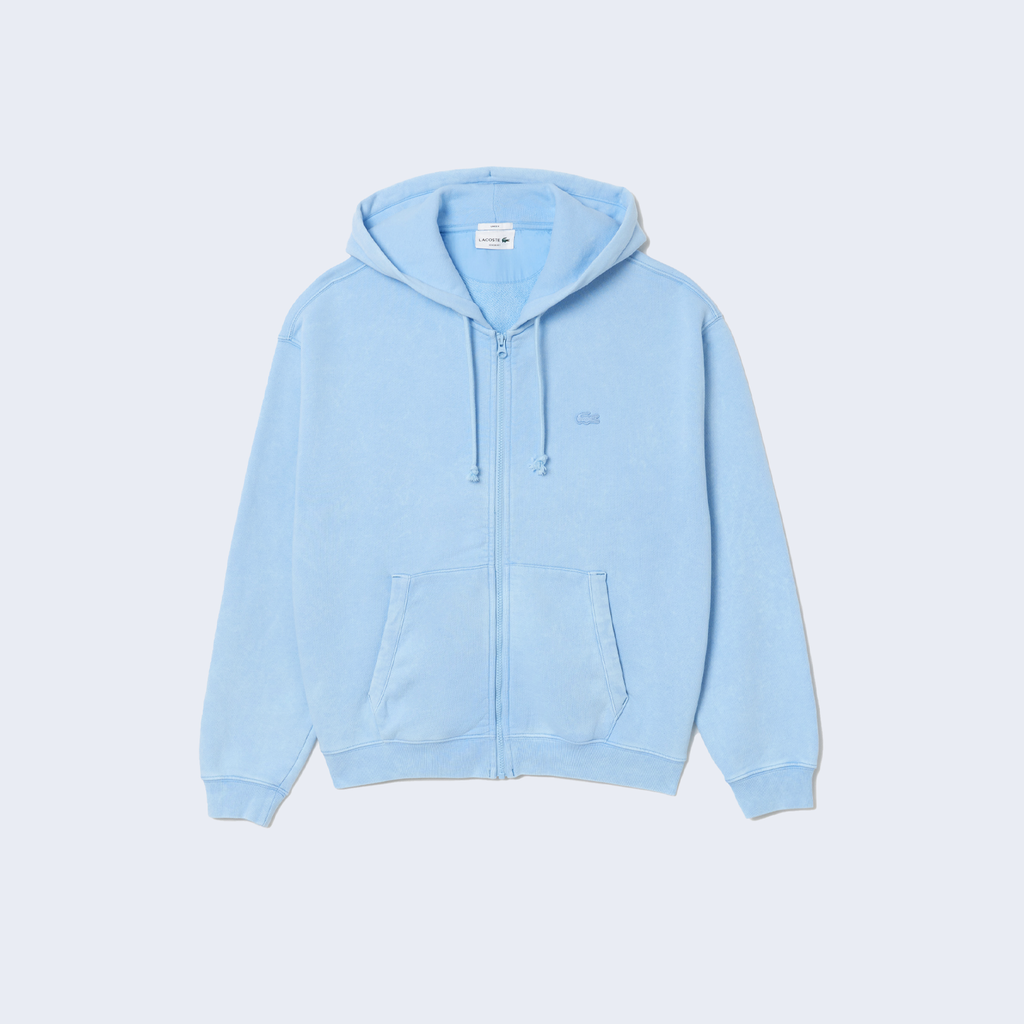 Zipped Hoodie Washed Sky Blue