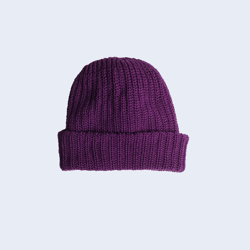 Grape Heavy Knit Beanie