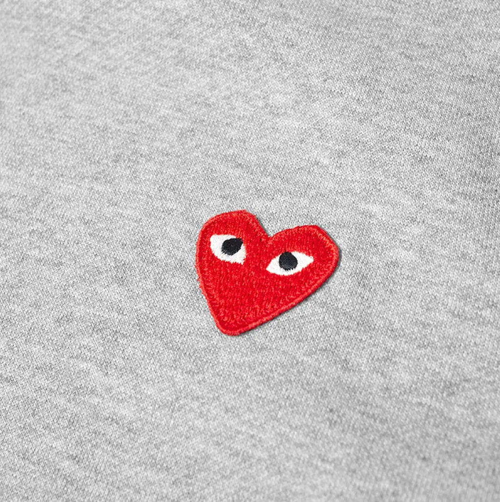 Hoodie Grey Red Heart