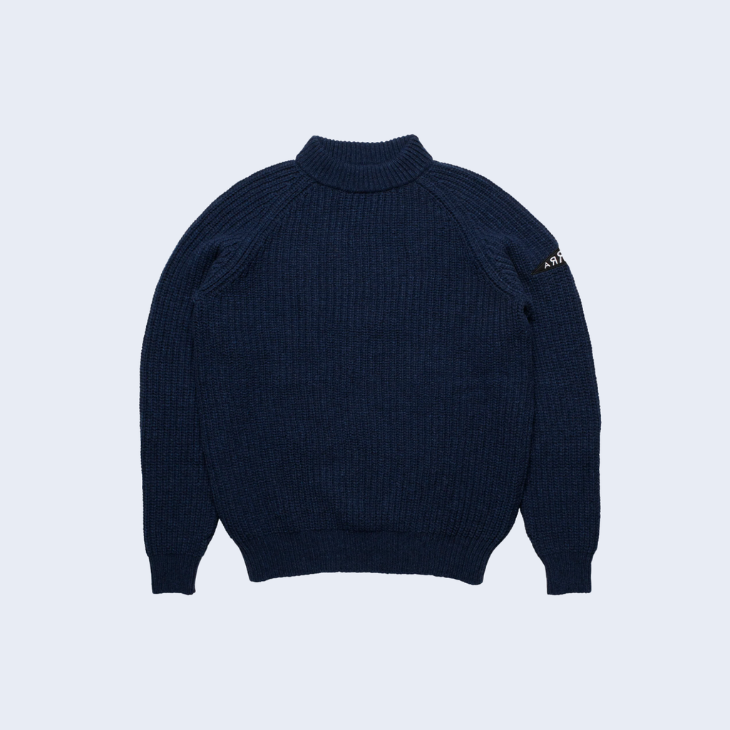 Mirrored Flag Logo Knitted Pullover Blue